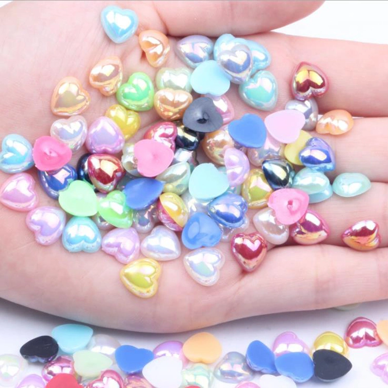 Wholesale Heart Shape Fancy Ab Crystal Stones Non Hot Fix Strass Flatback Glass Nail Rhinestone