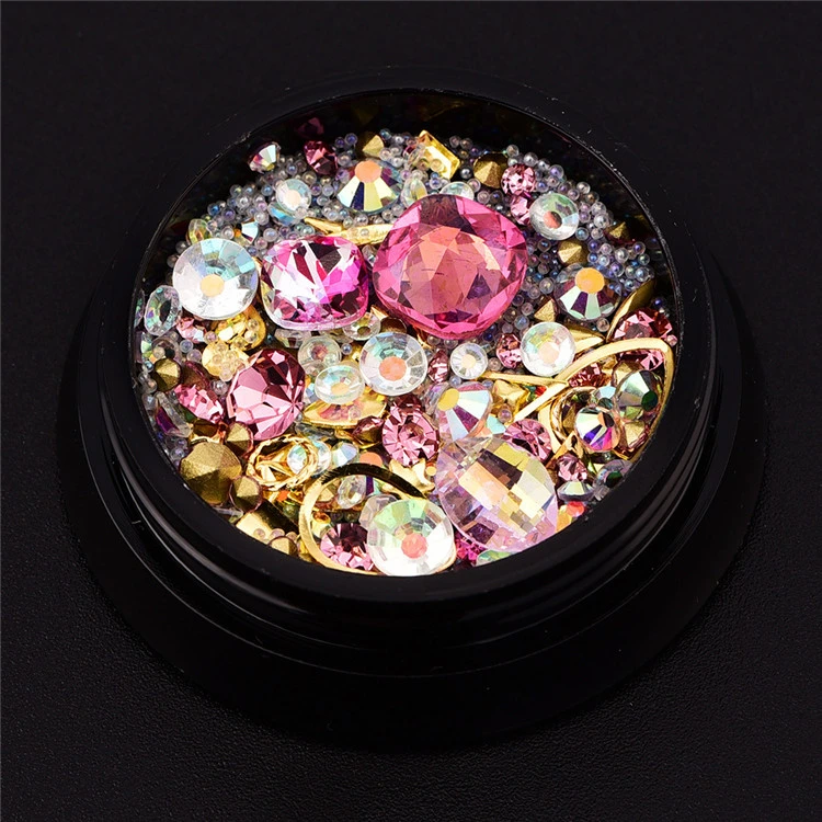 Fashion Girls Favorite Crystal Products Acrylic Rhinestone Nails Kit Beauty Decoration Art Nail Designs