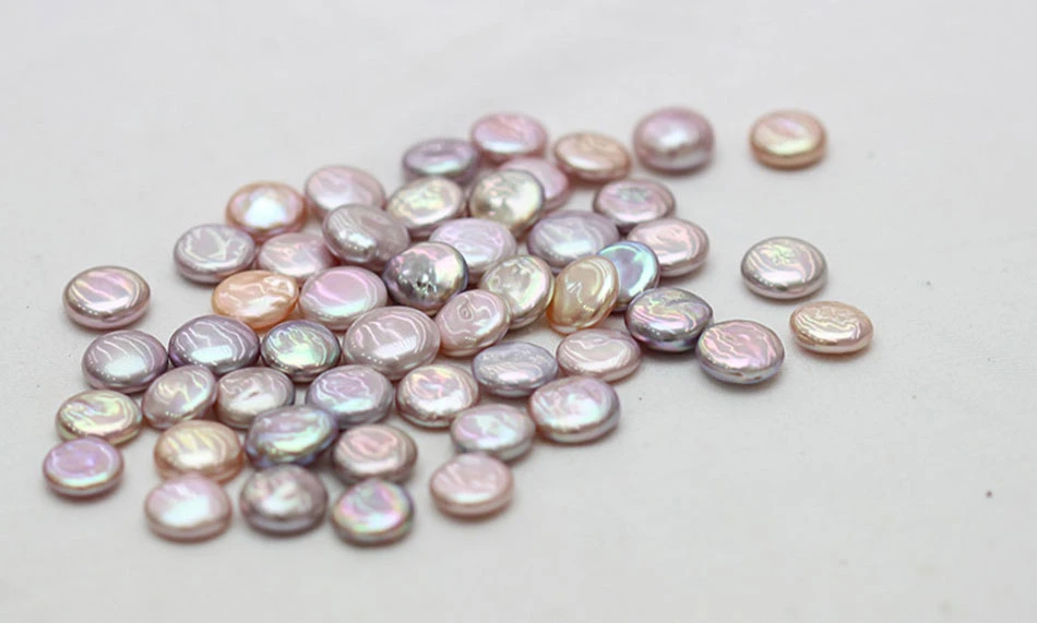 13-14mm AAA Quality Multicolor Natural Cultured Freshwater Coin Baroque Loose Pearls (XL110047)